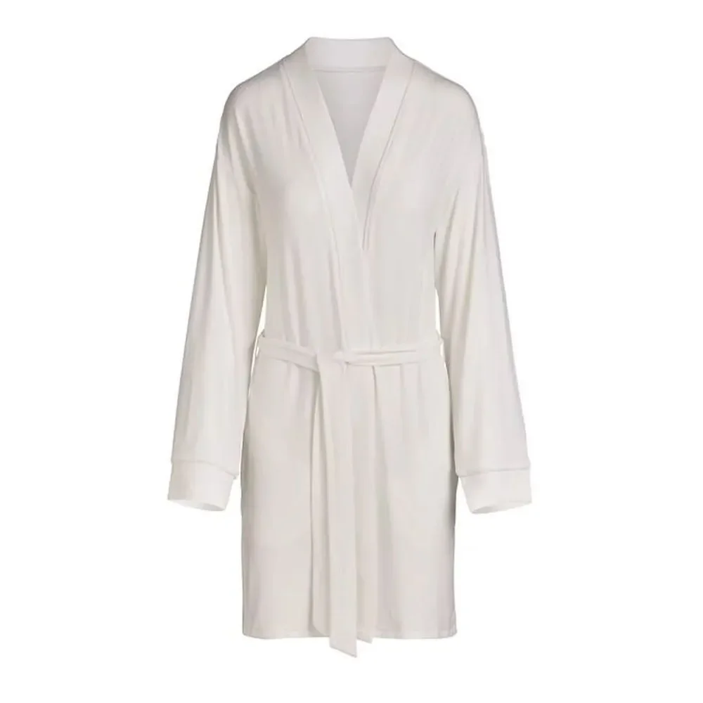 Skims Sleep Robe - Bone - Size 2x / Comfy Stretch Loungewear Kim Kardashian